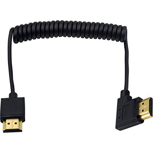Duttek 4K HDMI 케이블, HDMI to HDMI 케이블, 익스트림 Thin 왼쪽 앵글드 HDMI Male to Male 확장기 말린케이블 케이블 3D and 4K 울트라 HD TV 스틱 HDMI 2.0 케이블 연장 Converter(HDMI 확장기) (1.2M/ 4FT)