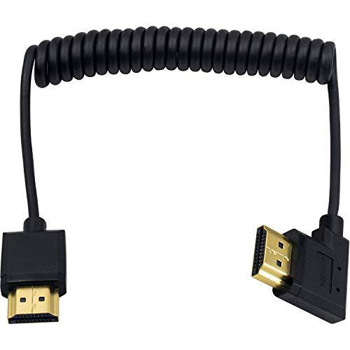 Duttek 4K HDMI 케이블, HDMI to HDMI 케이블, 익스트림 Thin 오른쪽 앵글드 HDMI Male to Male 확장기 말린케이블 케이블 3D and 4K 울트라 HD TV 스틱 HDMI 2.0 케이블 연장 Converter(HDMI 확장기) (1.2M/ 4FT)