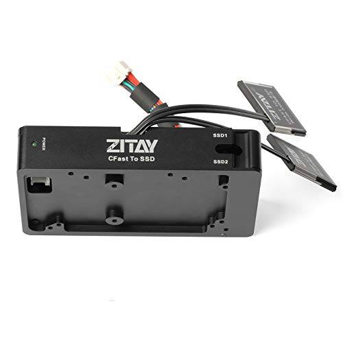 ZITAY CFast to SSD 어댑터, 듀얼 CFast 2.0 to 2.5 SATAIII 4T SSD 어댑터 컨버터, 변환기 마운트 블랙매직 URSA 미니 4K 4.6K