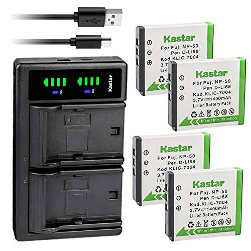 Kastar 4-Pack SX-50 배터리 and LTD2 USB 충전기 교체용 SiOnyx 오로라 SX-50 SX50 배터리, SiOnyx 오로라 프로 나이트 비전 카메라, SiOnyx 오로라 Day/ 나이트 액션 카메라