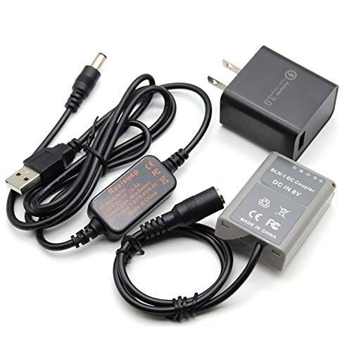 PS-BLN1 더미 배터리 DC 커플러 USB 케이블 QC3.0 어댑터 올림푸스 카메라 OM-D E-M5 II 2 E-M1 펜 E-P5