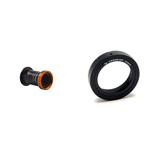 Celestron 93644 EdgeHD 8%22 텔레스코프 포토 어댑터,  블랙& 93419 T-Ring 35 mm 캐논 EOS 카메라 ( 블랙)