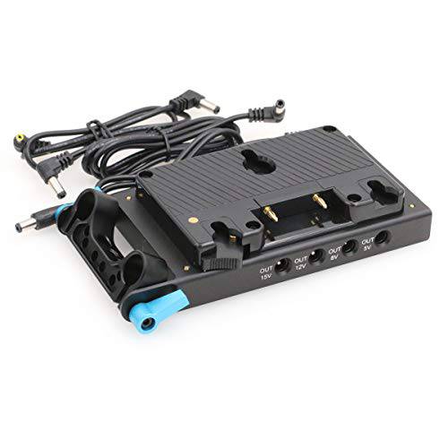 SZRMCC 골드 마운트 배터리 플레이트 D-Tap Female USB DC 출력 포트 Multi-Use 파워 서플라이 어댑터 카메라 모니터