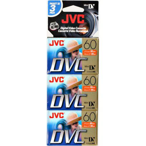JVC Mdv60du3 Jvc 60 Min Minidv 테이프 3 팩 (단종 by 제조사)