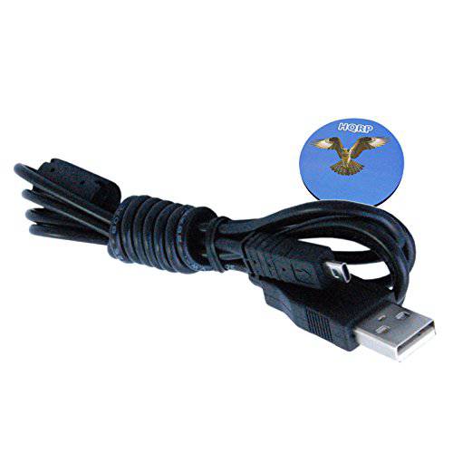 HQRP USB 이미지 전송/ 배터리 충전 케이블 호환가능한 소니 Cyber-Shot DSC-TF1 DSC-W710 DSC-W730 DSC-W800 DSC-W810 DSC-W830 디지털 카메라 케이블+ HQRP 코스터