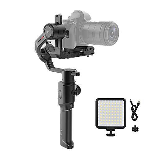 MOZA AirCross 2 짐벌 스테빌라이저 DSLR 미러리스 카메라 3 액슬 up to 7lbs/ 3.2kg Payload and 12hrs 경량 Mimic Motion-Control Auto-Tuning LED 라이트