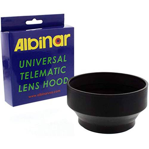 Albinar 77mm 범용 Telematic 와이드/ 줌 3 포지션 러버 렌즈 후드