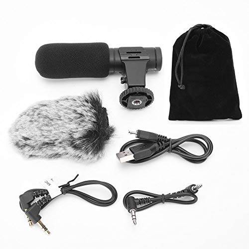 카메라 마이크,마이크로폰 스튜디오 레코딩 경량 편리한 NCR Sound-Reduction 마이크 Micro-USB 충전 포트 휴대용 폰 DSLR 카메라 라이브 방송 브이로그