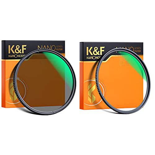 K& F Concept 67mm CPL& UV 필터 키트 (2 Pcs) HD Multi-Layer 코팅 방수/ 스크레치 방지 67mm 카메라 렌즈