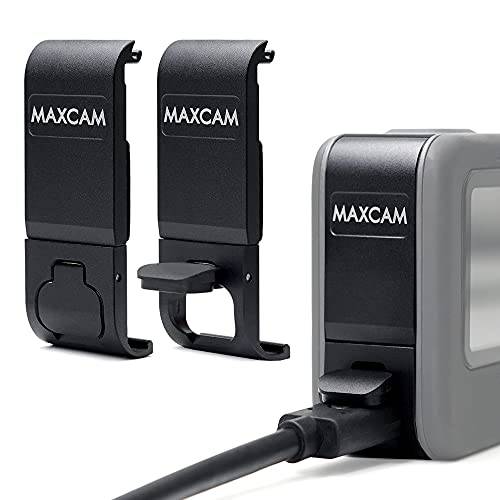 MAXCAM 알루미늄 합금 배터리 커버 도어 고프로 히어로 9 블랙