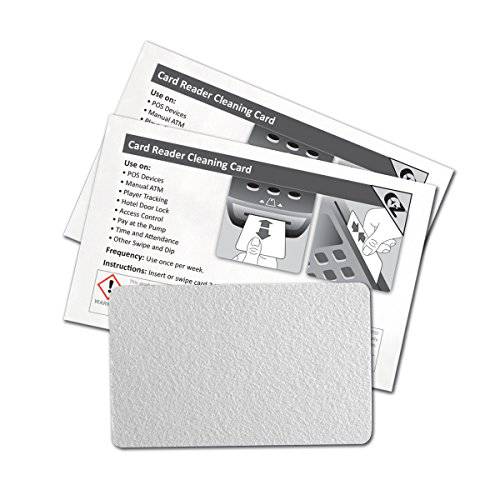 Waffletechnology 2K2-H80B50 카드 리더, 리더기 클리닝 카드 - 플랫 카드 (50)