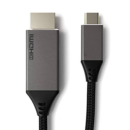 USB C to HDMI 케이블 6FT/ 1.8M, (4K@60Hz) 타입 C to HDMI 케이블 가정용 오피스, 나일론 Braided 케이블 어댑터