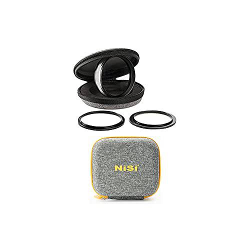 NiSi Close-Up 렌즈 키트 NC 77mm 67 and 72mm Step-Up 어댑터 링 and Nisi 원형 필터 캐디 파우치 번들,묶음 (2 아이템)