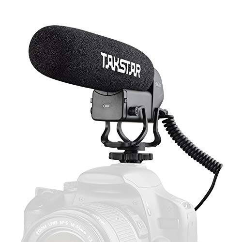 TAKSTAR SGC-600 샷건 마이크,마이크로폰 인터뷰,면접 사진촬영용 마이크,마이크로폰 콘덴서 레코딩 마이크 니콘 캐논 DSLR 카메라 DV 캠코더 (3.5mm 인터페이스) 프로페셔널 비디오 악세사리 바람막이