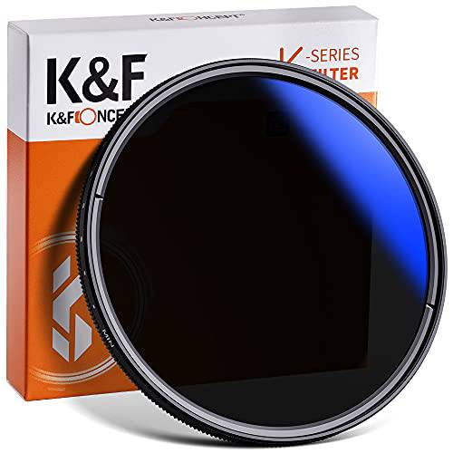 K& F Concept 72mm 가변 중성 농도 필터 ND2 to ND400(9 스탑) 페이더 조절가능 ND 렌즈 필터, Ultra-Slim/ 멀티 코팅 카메라 렌즈