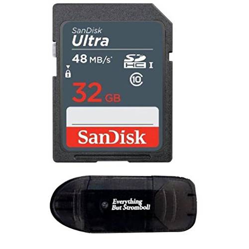 Sandisk 32GB SD SDHC 플래시 메모리 카드 works 닌텐도 3DS DS DSI& Wii 미디어 키트, 니콘 SLR 쿨픽스 카메라, 코닥 Easyshare, 캐논 PowerShot, 캐논 EOS, 포함 Everything But 스트롬볼리 리더, 리더기