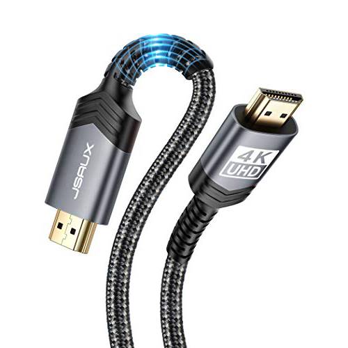 4K HDMI 케이블 6ft, JSAUX 고속 18Gbps HDMI 2.0 to HDMI 케이블 Support(4K@60Hz HDR, 3D, 2160P, 1080P, 이더넷, HDCP 2.2, ARC)-Compatible UHD TV, PS5/ 4/ 3, & More - 그레이