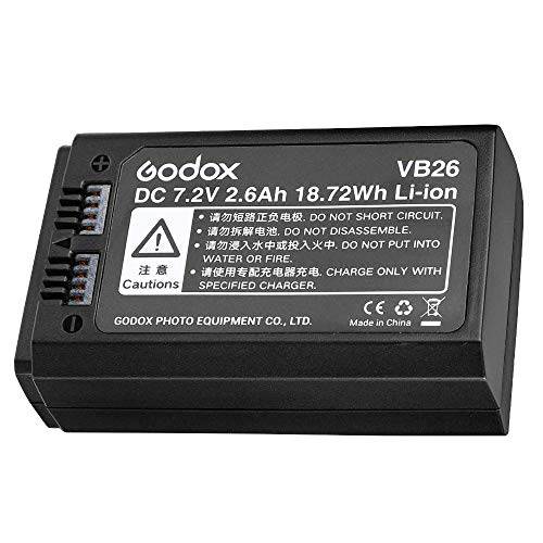 Godox V1 배터리 VB26 Li-ion 배터리 Godox V1S V1N V1C V1F V1O V1 플래시