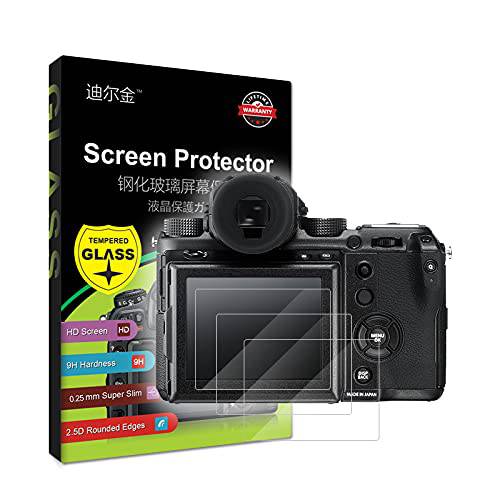 3-Pack 강화유리 화면보호필름, 액정보호필름 w/ 탑 LCD 필름 호환가능한 후지필름 GFX 50S 50R/ GFX50S GFX50R 디지털 카메라