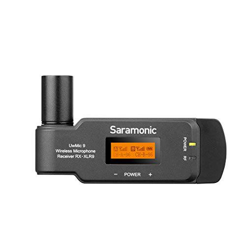 Saramonic Uwmic9 Rx-XLR9 컴팩트 Plug-On Dual-Channel Uhf 무선 리시버 (UWMIC9RX-XLR9)