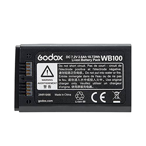 Godox WB100A 배터리 교체용 - DC 7.2V 리튬 배터리 팩 Godox AD100PRO 라운드 헤드 플래시 스피드라이트