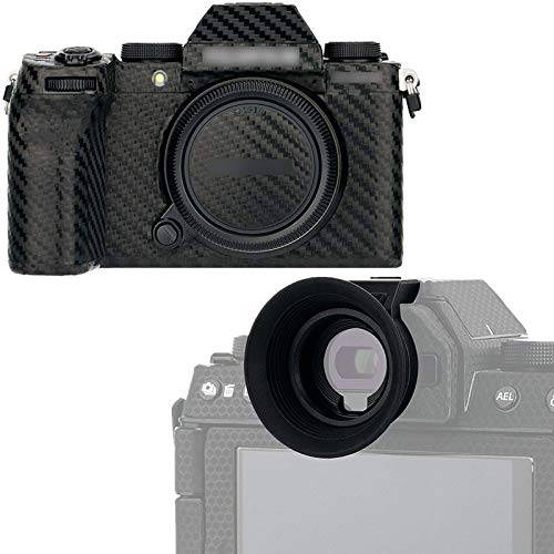 Anti-Scratch Camea 바디 스킨 보호 커버 (카본 파이버 블랙)+  카메라 아이컵 접안렌즈 후지필름 후지 X-S10 XS10