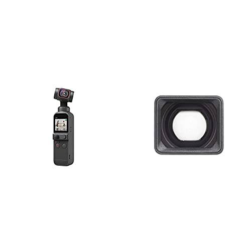 DJI 포켓 2 Wide-Angle 렌즈 - 소형, 휴대용 3-Axis 짐벌 스테빌라이저 4K 카메라, 1/ 1.7” CMOS, 64MP 포토, Pocket-Sized, 액티브트랙 3.0, 글래머 효과, 유튜브 TikTok 비디오 브이로그, 블랙