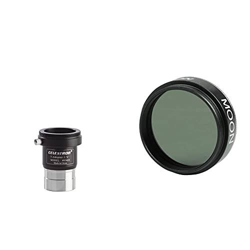 Celestron 93625 범용 1.25-inch 카메라 T-Adapter,  싱글& 1.25 Moon 필터