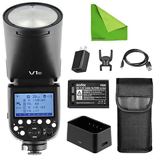 Godox V1-C V1 Li-on TTL On-Camera 라운드 플래시 스피드라이트 호환가능한 캐논