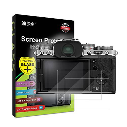 3-Pack 강화유리 LCD 화면보호필름, 액정보호필름 호환가능한 후지필름 X100V X-T4 X-E4 XT4 XE4 디지털 카메라 [0.25mm 2.5D 하이 해상도 9H]