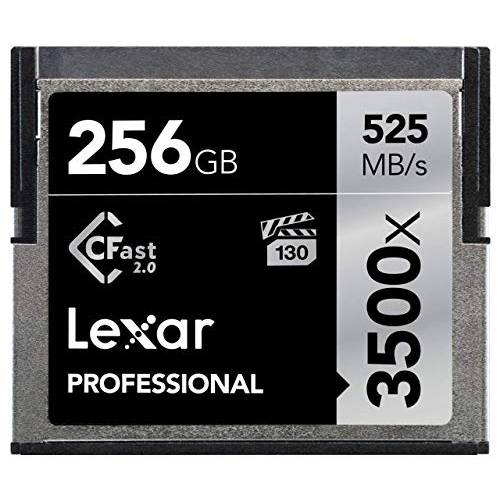 Lexar 프로페셔널 3500x 256GB CFast 2.0 카드, Up to 525MB/ s Read, Cinematographer, Filmmaker, 컨텐츠 크리에이터 (LC256CRBNA3500)