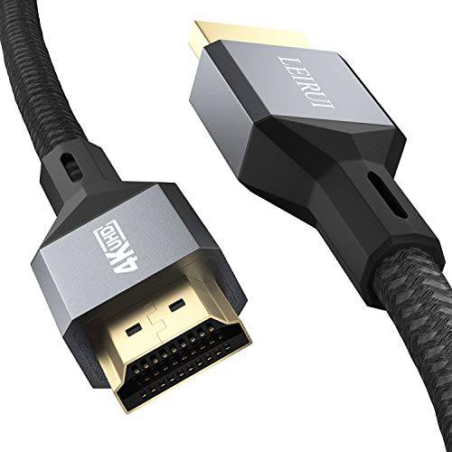 4K HDMI 케이블 6.6ft, LEIRUI 18Gbps 고속 HDMI 2.0 케이블, 4K@60Hz HDR, 2K, 1080P, HDCP 2.2/ 1.4& Arc - 30AWG Braided HDMI 케이블, 호환가능한 UHD TV, Blu-ray, PS5/ PS4/ PS3, PC, 엑스박스 원, 스위치