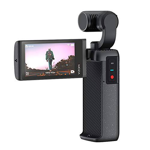MOZA Moin 포켓 소형,휴대용 짐벌 스테빌라이저 2.45-inch HD 터치 회전식 스크린 4K/ 60 fps 카메라, 1/ 2.3” CMOS, 1200MP 포토, Pocket-Sized 유튜브, TikTok, 비디오 브이로그, Streamlabs