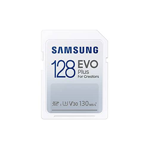 삼성 EVO 플러스 풀 사이즈 128 GB SDXC 카드 130MB/ s 풀 HD& 4K U HD, UHS-I, U3, V30 (MB-SC128K/ AM)