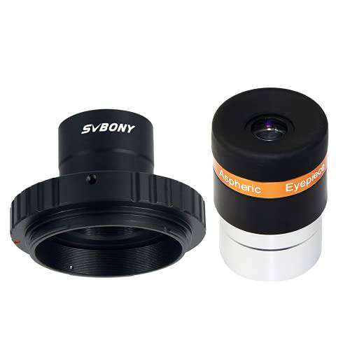 SVBONY T2 T 링 어댑터 and T 어댑터 1.25 인치 텔레스코프 포토 어댑터 4mm 망원경 렌즈