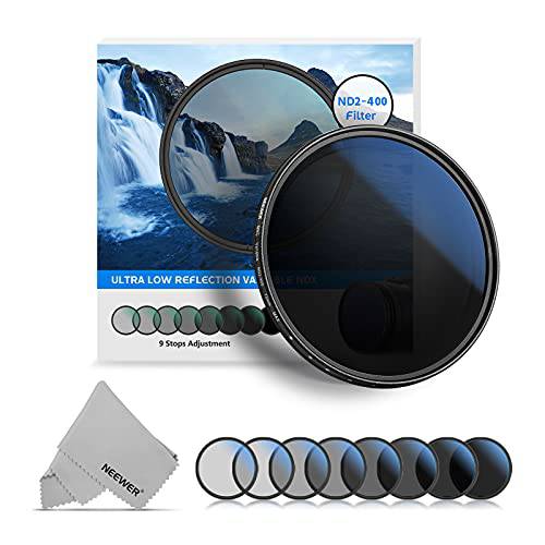 Neewer MRC ND 필터 72mm 카메라 렌즈, 프로페셔널 72mm 가변 중성 농도 조절가능 ND 필터 ND2 to ND400 Multi-Layer 코팅, Water-Resistant/ Scratch-Resistant/ Ultra-Slim