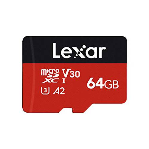 Lexar 64GB 마이크로 SD 카드, microSDXC UHS-I 플래시 메모리 카드 어댑터포함 - up to 160MB/ S, A2, U3, Class10, V30,  고속 TF 카드