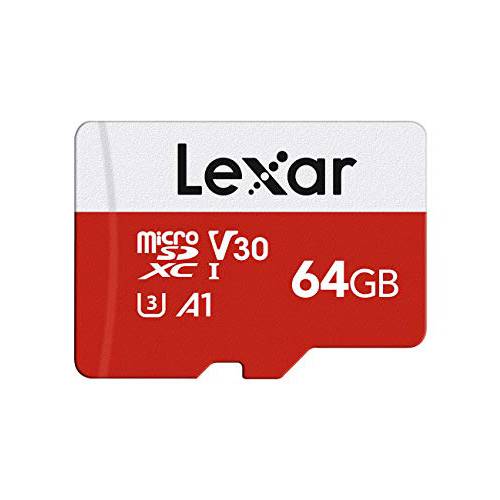 Lexar 64GB 마이크로 SD 카드, microSDXC UHS-I 플래시 메모리 카드 어댑터포함 - up to 100MB/ S, A1, U3, Class10, V30,  고속 TF 카드