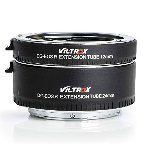 VILTROX DG-EOS R 오토 포커스 매크로 연장 튜브 렌즈 어댑터 12mm+ 24mm 풀 프레임 캐논 EOS R 렌즈 to EOS R EOS RP 카메라