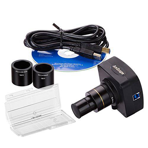 AmScope MU1003-CK 10 MP 라이브 비디오 USB3.0 디지털 현미경 카메라 10 MP+  눈금측정 키트