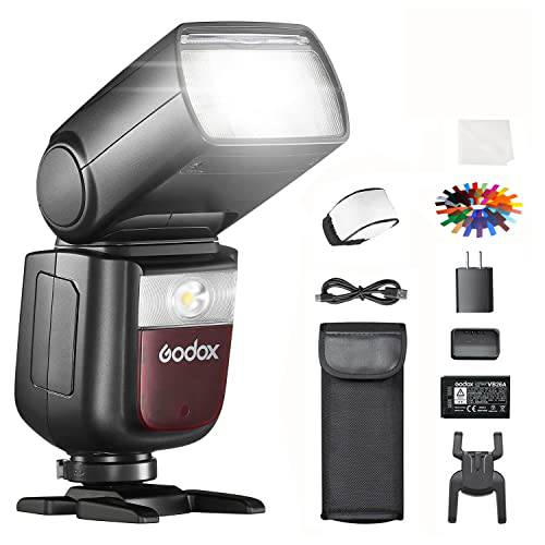 GODOX V860III-S 스피드라이트 카메라 플래시 소니 카메라 7.2V/ 2600mAh Li-ion 배터리, 2.4G TTL 1/ 8000s HSS 카메라 플래시 10-Levels GN60 5300K 밝기조절가능 LED 모델링 라이트