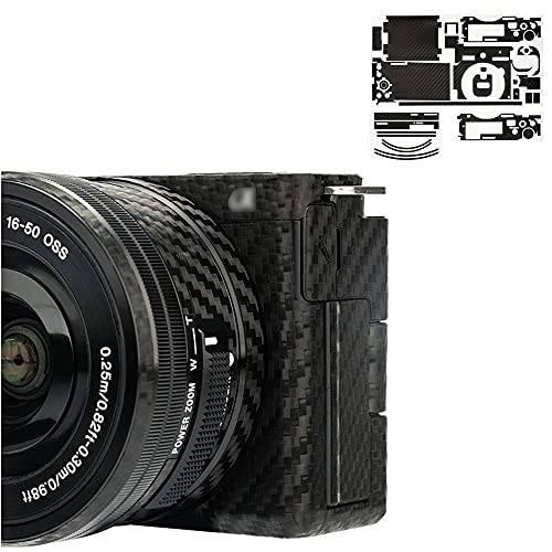 Anti-Scratch Anti-Wear 카메라 커버 스킨 보호 스티커 소니 ZV-E10 ZVE10 디지털 Vlogging 카메라 바디 16-50mm 렌즈 보호 필름 프로텍트 - 카본 파이버 블랙