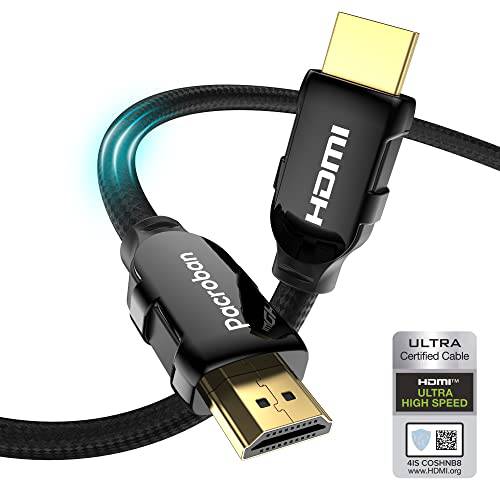13ft 인증된 울트라 고속 HDMI 2.1 케이블 8K 120Hz, 48Gbps, Braided, CL3 Rated,