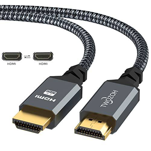 Twozoh 4K HDMI 케이블 10FT, High-Speed 60HZ 18Gbps Braided HDMI to HDMI 케이블 호환가능한 PS5, PS4, PC, 모니터, 프로젝터, 4K UHD TV/ HDTV, 엑스박스