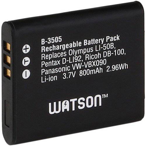 Watson LI-50B/ VW-VBX090/ D-Li92 Lithium-Ion 배터리 팩 (3.7V, 800mAh)
