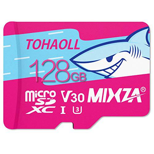 MIXZA 128GB 마이크로 SD 카드, U3 V30 MicroSDXC 메모리 카드 풀 HD& 4K U HD, 확장된 스토리지 게이밍, WYZE, 고프로,  블랙박스,  보안카메라, CCTV, 4K 비디오 레코딩,  고속 TF 카드 up to 100MB/ s