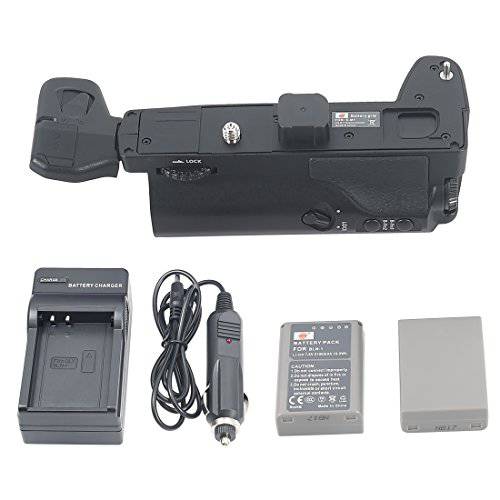 DSTE 교체용 프로 HLD-7 버티컬 배터리 그립+ 2X BLN-1+ DC133 여행용 충전기 어댑터 호환가능한 올림푸스 E-M1 SLR 디지털 카메라