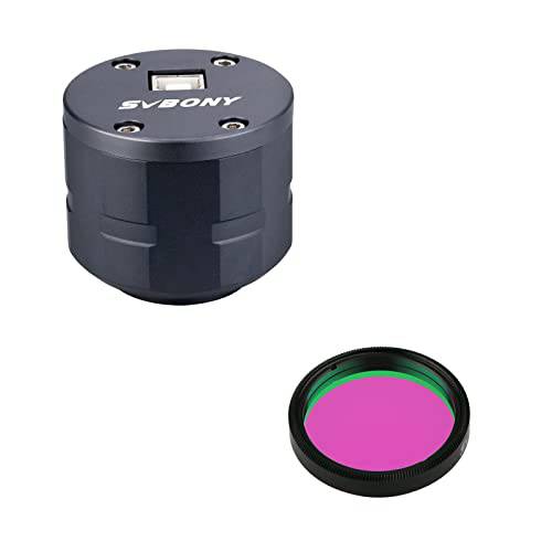 SVBONY SV305 텔레스코프 카메라, 2MP 천문학 카메라 1.25 인치 USB 전자제품 접안렌즈, 지구의 가시 사진촬영용, 텔레스코프 필터 to 개선된다 The 이미지 대비 제거 광공해