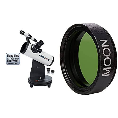Celestron 21023 Cometron 76mm Firstscope,  화이트& 1.25 Moon 필터