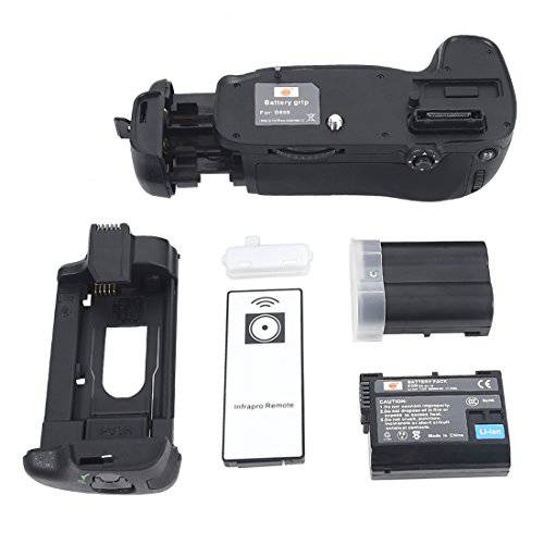 DSTE 교체용 프로 IR 리모컨 MB-D14 버티컬 배터리 그립+ 2X EN-EL15 호환가능한 니콘 D610 D600 SLR 디지털 카메라